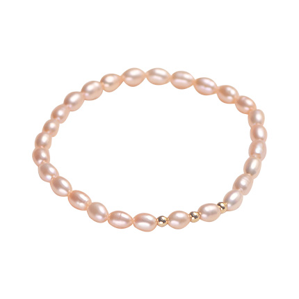 NATURALLY JOJO S925纯银水滴淡水珍珠手链