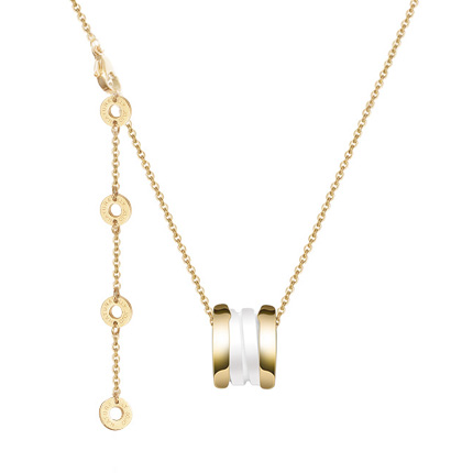 NATURALLY JOJO轻奢淑女系黑白陶瓷项链