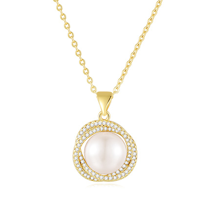 JOE&SHANN  14K金法式气质名媛花朵珍珠项链